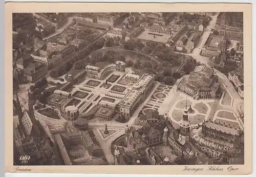 (52899) AK Dresden, Zwinger, Schloss, Oper, Luftbild, vor 1945