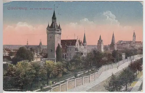 (52866) AK Quedlinburg, an der Wallstraße 1921