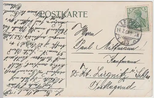 (52728) AK Leipzig, Reichsgericht, Blick vom Rathausturm 1908