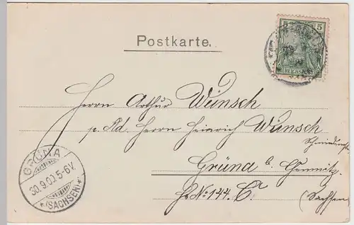 (52727) Künstler AK Gruß aus Leipzig, Reichsgericht 1900