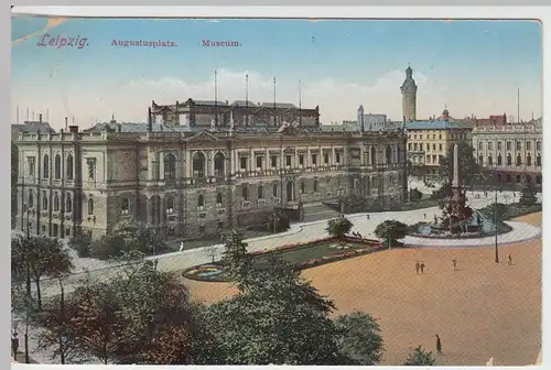 (52708) AK Leipzig, Augustusplatz, Mendebrunnen, Bildermuseum 1916