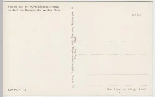 (52580) Foto AK Meißen, Albrechtsburg, Dom, Raddampfer "Weltfrieden" 1966