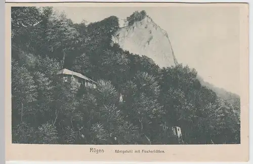 (52557) AK Rügen, Stubbenkammer, Königsstuhl, Fischerhütte 1921