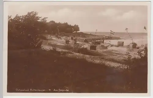 (52538) Foto AK Ostseebad Boltenhagen, Strandkörbe, vor 1945