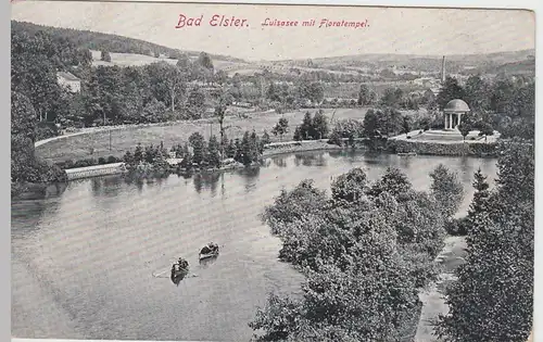 (52508) AK Bad Elster, Luisasee, Floratempel, vor 1945