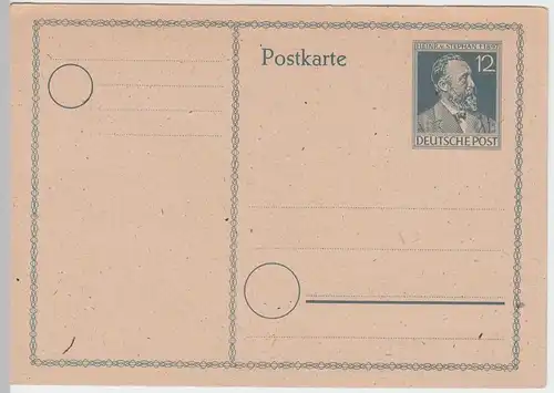 (52281) Ganzsache Deutsche Post, ungelaufen, um 1947