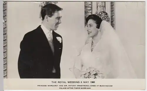 (52270) Foto AK Hochzeit Princess Margaret u. Antony Armstrong-Jones