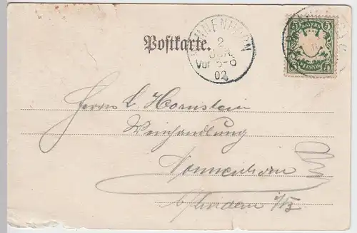 (51808) AK Augsburg, Partie am untern Graben, 1902