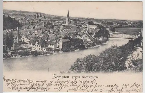 (51784) AK Kempten, Panoramam gegen Nordwesten, vor 1905