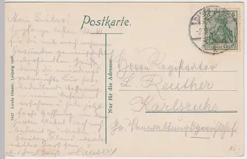 (51750) AK Baden-Baden, Altes Schloss, 1907