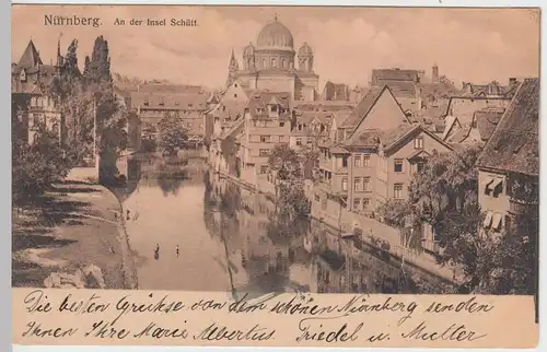 (51667) AK Nürnberg, An der Insel Schütt, 1905