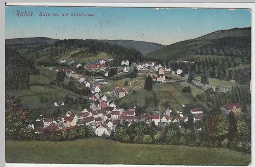 (51229) AK Ruhla, Totale v.s. Schulwiese, 1911