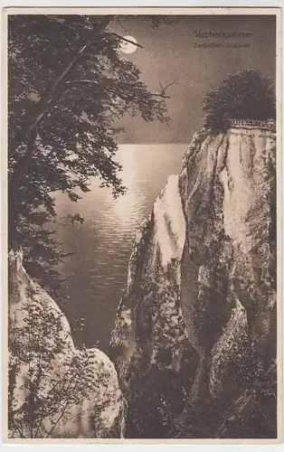 (51212) AK Sassnitz, Stubbenkammer, zerklüftete Schlucht, 1930