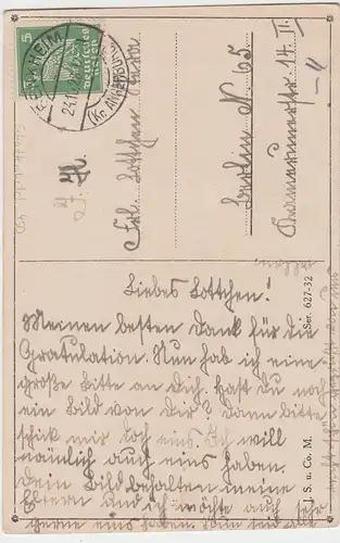 (51156) Künstler AK Schattenbild von Zinnoris, 1926