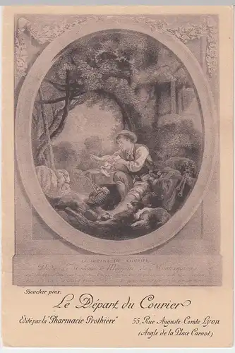 (51148) AK Gemälde v. Francois Boucher: Le Départ du Courier, vor 1945