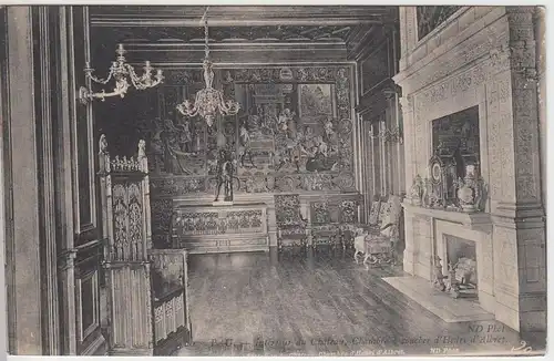 (50986) AK Pau, Schloß, Chambre à  coucher d'Henri d'Albret, vor 1945