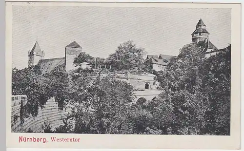 (50921) AK Nürnberg, Westerntor, 1907