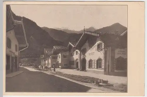 (50902) AK Mittenwald, Innsbruckerstraße m. Bozener Weinstuben, vor 1945