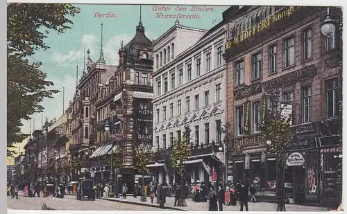 (50726) AK Berlin, Unter den Linden, Kranzlerecke, 1912