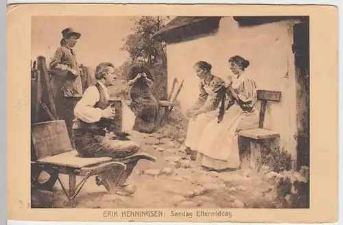 (50662) Künstler AK Erik Henningsen: Sondag Eftermiddag, 1911