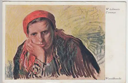 (50638) Künstler AK Wyczolkowski: W fesknocie L'emmye, vor 1945