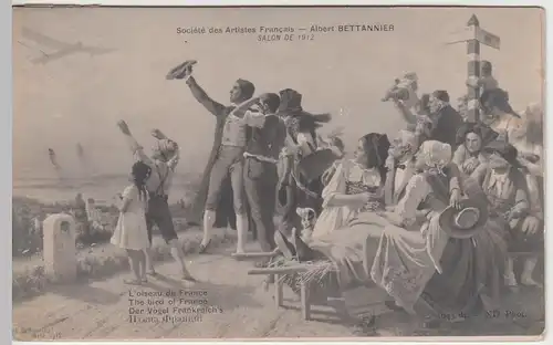 (50637) Foto AK Gemälde v. Albert Bettanier: Der Vogel Frankreichs, 1912