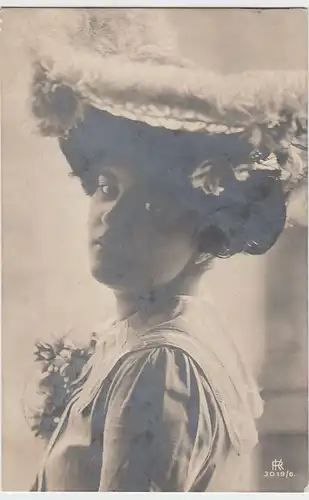 (50499) Foto AK Dame mit Hut, 1906