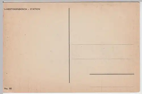 (50422) AK 's-Hertogenbosch, Station, vor 1945