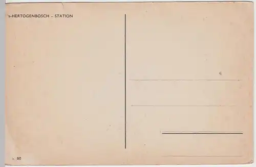 (50417) AK 's-Hertogenbosch, Station, vor 1945