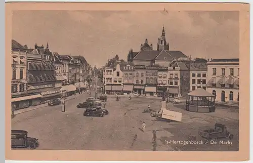 (50415) AK 's-Hertogenbosch, De Markt, vor 1945