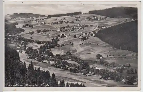 (50326) Foto AK Rittersgrün i. Erzgebirge, Totale, 1938