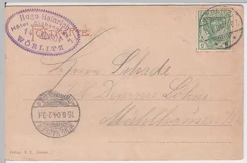 (50318) AK Wörlitz, Venustempel, 1904