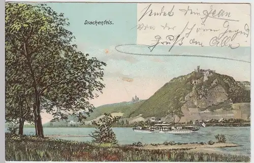 (50259) AK Drachenfels am Rhein, 1905