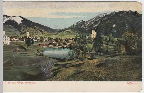 (50194) AK Gruß aus Oberammergau, vor 1945