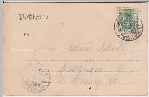 (50158) AK Hohensyburg, Kaiser-Wilhelm-Denkmal, 1902