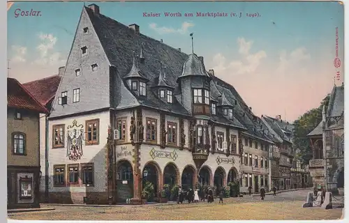 (50144) AK Goslar, Kaiserworth am Marktplatz, 1912
