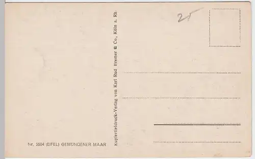 (50139) AK Gemündener Maar, vor 1945