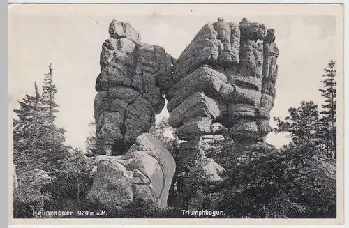 (50133) AK Heuscheuer (Góry Stolowe), Triumphbogen, 1930er