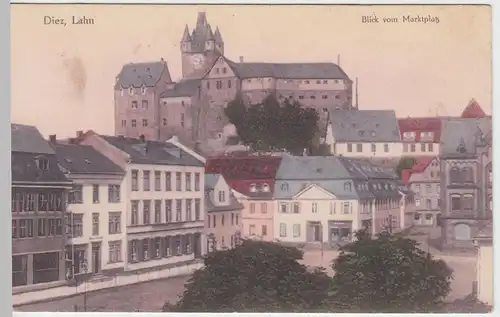 (50120) AK Diez a.d. Lahn, Blick vom Marktplatz, 1919