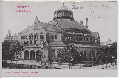 (50112) AK Worms, Festspielhaus, 1901