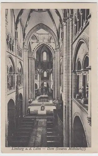 (50111) AK Limburg a.d. Lahn, Dom, Mittelschiff, aus Leporello, vor 1945