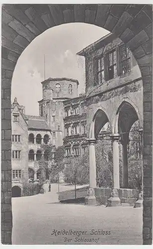 (50003) AK Heidelberg, Schlosshof, 1907
