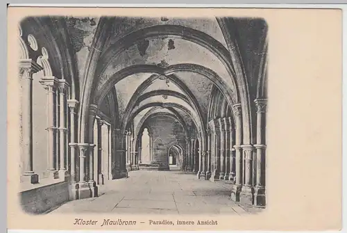 (49937) AK Kloster Maulbronn, Paradies, innere Ansicht, vor 1945