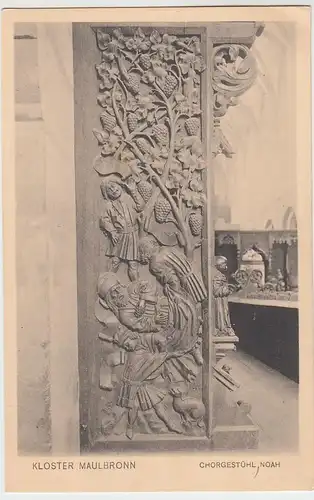 (49931) AK Kloster Maulbronn, Chorgestühl (Noah), vor 1945