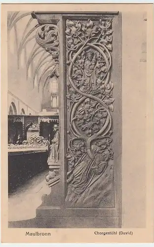 (49920) AK Kloster Maulbronn, Chorgestühl (David), vor 1945