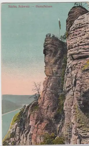(49858) AK Sächsische Schweiz, Basteifelsen, vor 1945