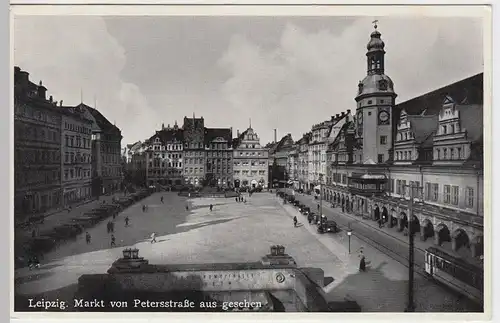 (49742) AK Leipzig, Markt, 1936