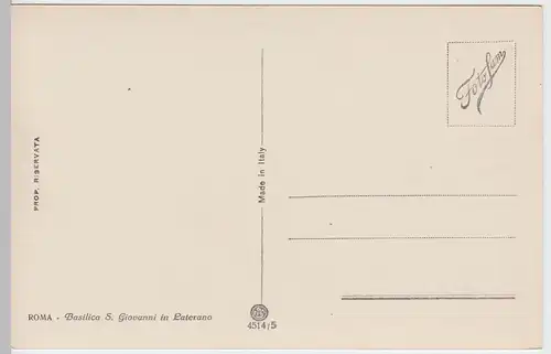 (49705) Foto AK Rom, Roma, Basilica S. Giovanni in Laterano, vor 1945