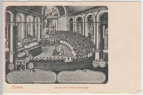 (49700) AK Trento, Gemälde Quadro del Concilio Ecumenico, vor 1905