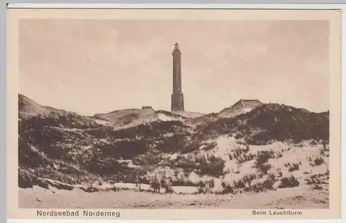 (49611) AK Nordseebad Norderney, Beim Leuchtturm